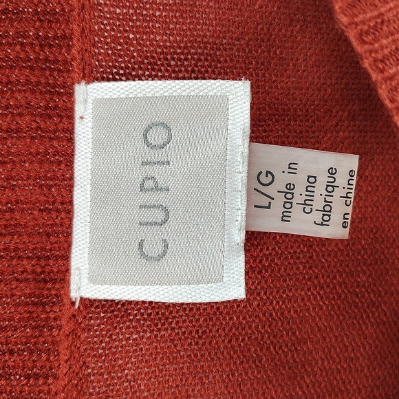 CUPIO Rust Pullover Sweater Size Large Rounded Bottom Long Sleeve Great For Fall - Picture 6 of 7